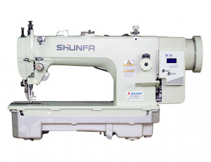 Высокоскоростная одноигольная швейная машина челночного стежка Shunfa SF 0303-D для тяжёлых материалов