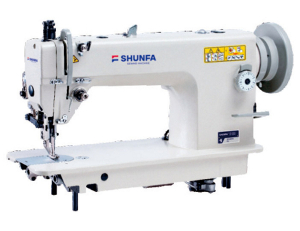 Высокоскоростная одноигольная швейная машина челночного стежка Shunfa SF 0303 CXD для тяжёлых материалов